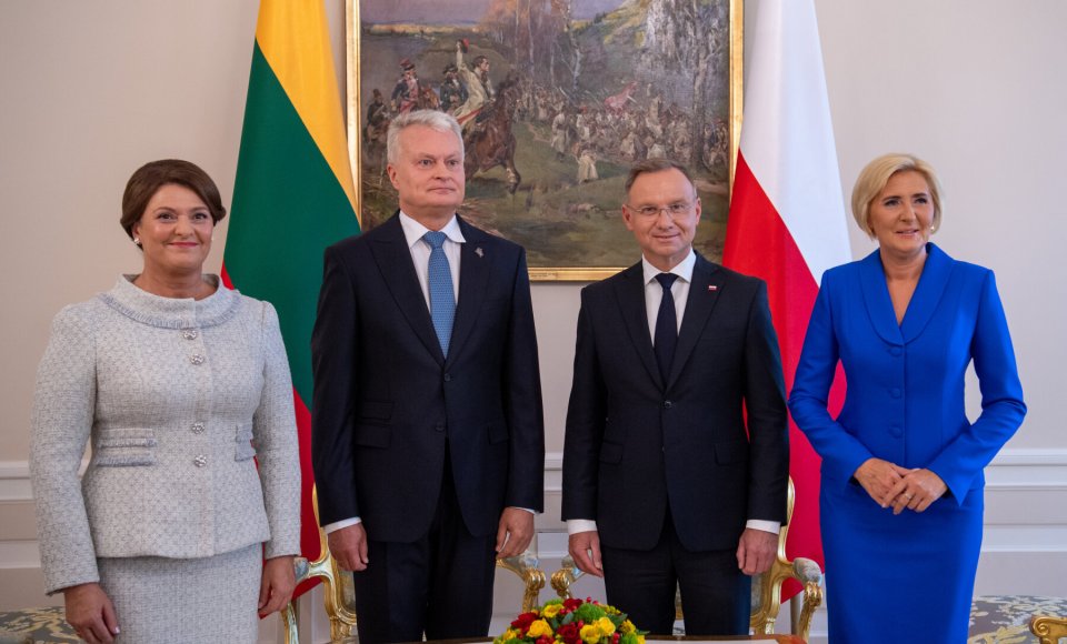 LR  prezidento Gitano Nausėdos ir pirmosios ponios Dianos Nausėdienės  oficialus vizitas Lenkijoje